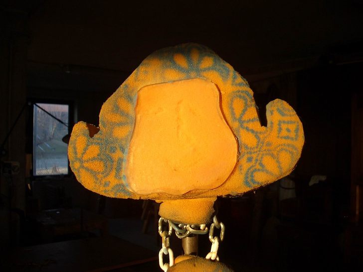 Personaggio 4 prima del restauro, particolare